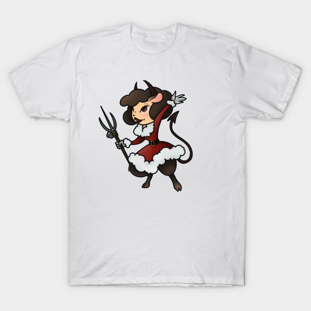 Merry Krampus T-Shirt by candice-allen-art